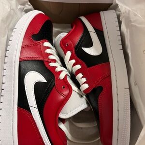 Jordan Air 1 Low in Red, White, and Black